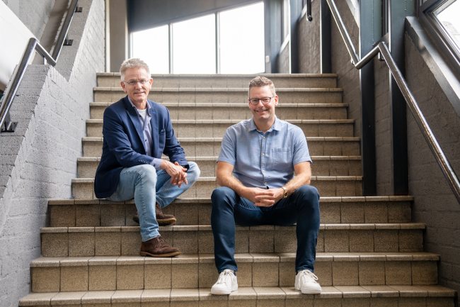 Wouter Luckel en Gerco van 't Spijker bij Anna van Rijn college